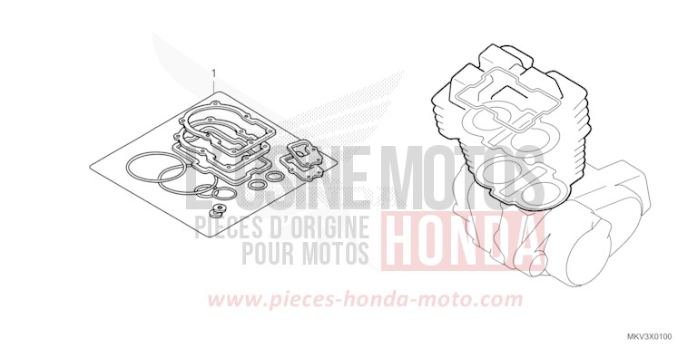 DICHTUNG SATZ A von Forza 750 MAT BALLISTIC BLACK METALLIC (NHA86) von 2023